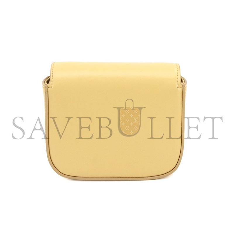CELINE MINI CLAUDE IN SHINY CALFSKIN WITH GOLD FINISH HARDWARE POLLEN 10I513DPV.11PO (12*9.5*4cm)